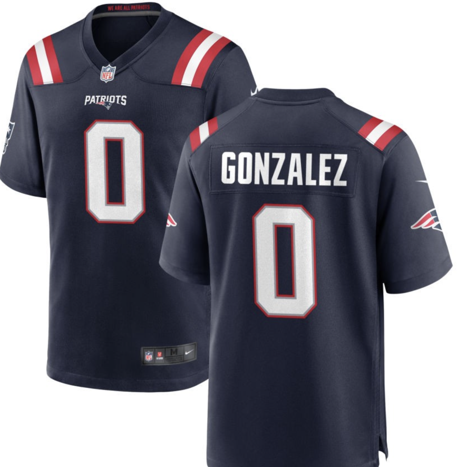 Men New England Patriots #0 Gonzalez Nike Navy Home Game Player NFL Jersey->new england patriots->NFL Jersey